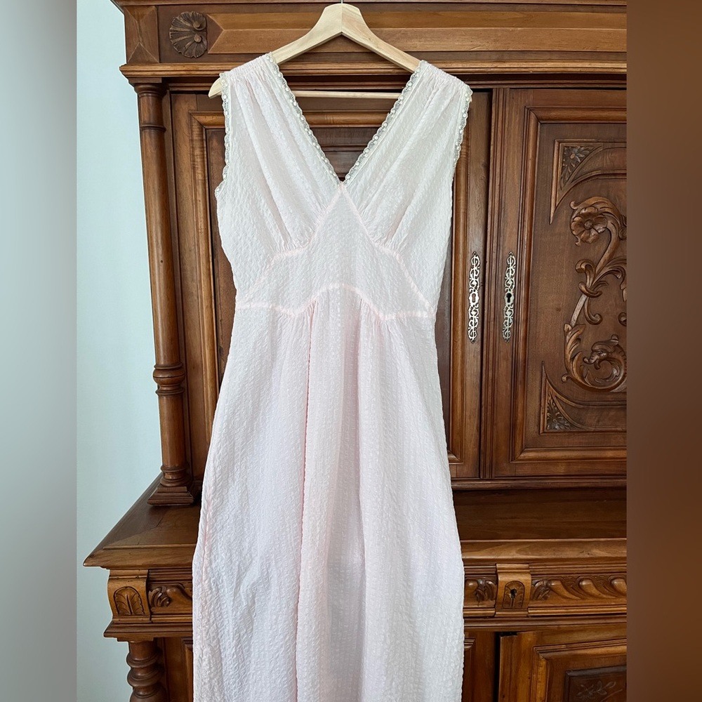 Miss Collegiate Blush Lace Trim Nightgown